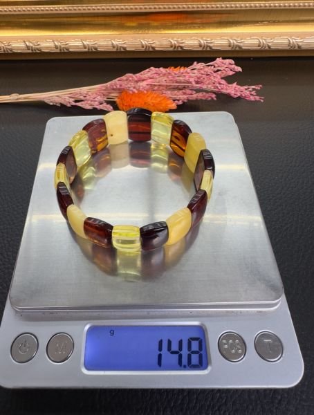 Rolex Model Damla Kehribar Bileklik