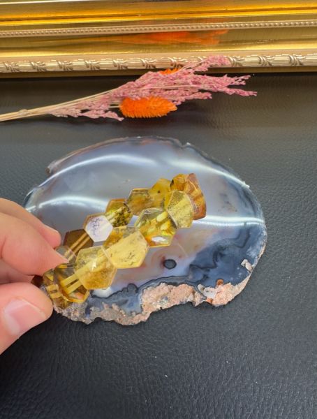 Rolex Model Damla Kehribar Bileklik