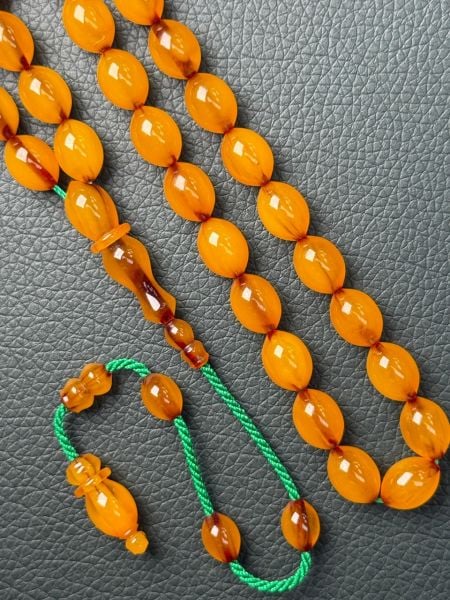 Beyzi Model Tıraşlı Osmanlı Sıkma Kehribar Tesbih