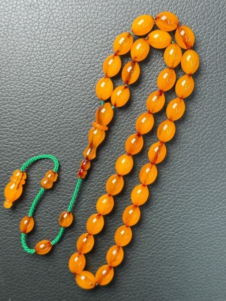 Beyzi Model Tıraşlı Osmanlı Sıkma Kehribar Tesbih