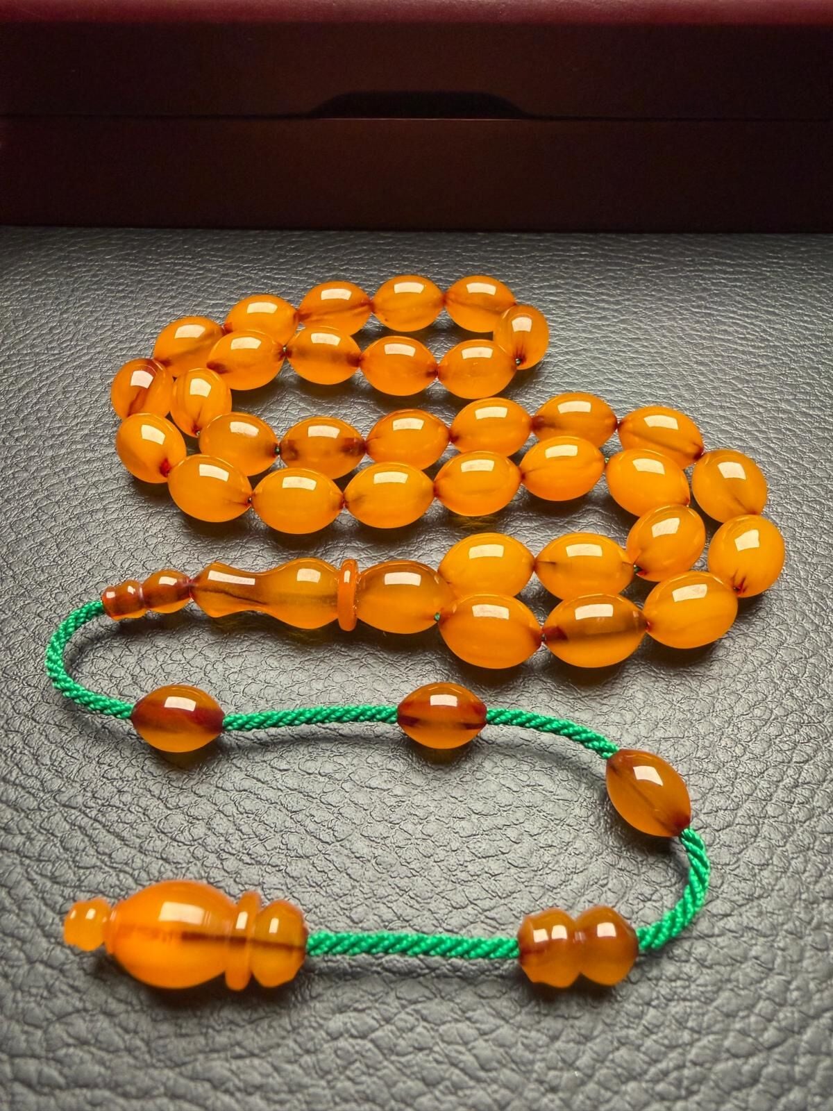 Beyzi Model Tıraşlı Osmanlı Sıkma Kehribar Tesbih