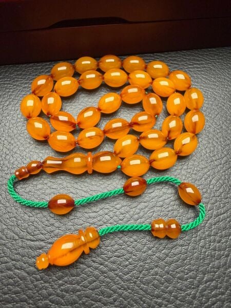 Beyzi Model Tıraşlı Osmanlı Sıkma Kehribar Tesbih