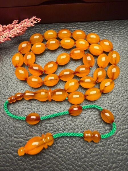 Beyzi Model Tıraşlı Osmanlı Sıkma Kehribar Tesbih