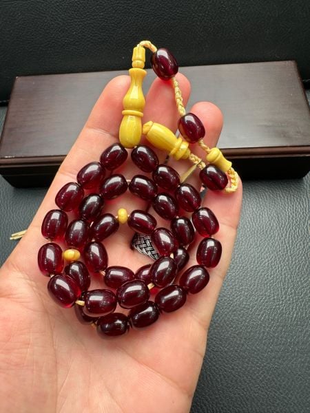 Kapsül Model Osmanlı Kolye Benzetmesi Sıkma Kehribar Tesbih