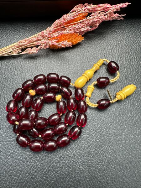 Kapsül Model Osmanlı Kolye Benzetmesi Sıkma Kehribar Tesbih