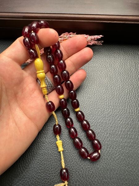 Kapsül Model Osmanlı Kolye Benzetmesi Sıkma Kehribar Tesbih