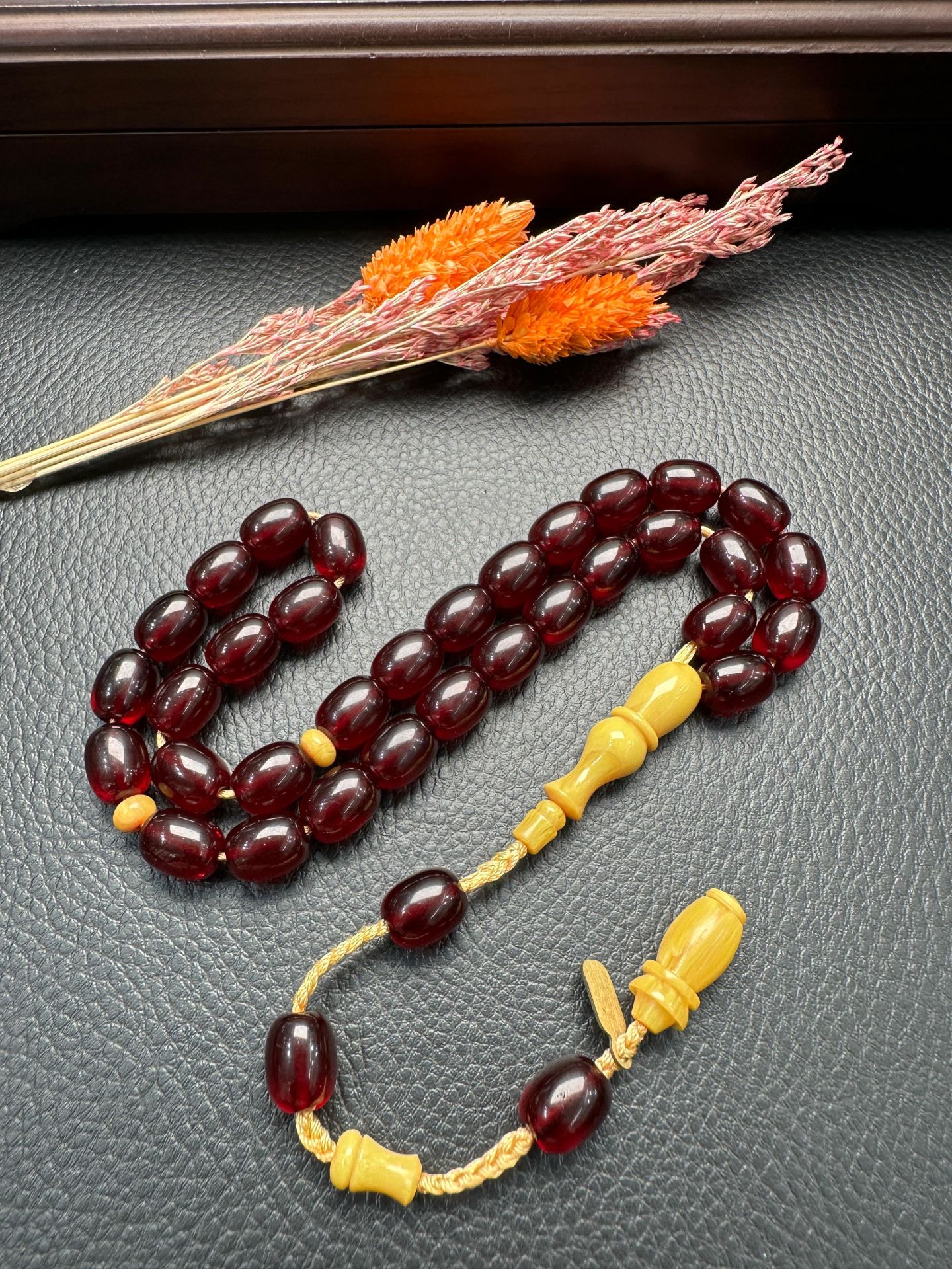 Kapsül Model Osmanlı Kolye Benzetmesi Sıkma Kehribar Tesbih