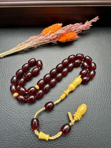 Kapsül Model Osmanlı Kolye Benzetmesi Sıkma Kehribar Tesbih