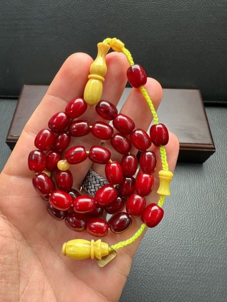 Kapsül Model Osmanlı Kolye Benzetmesi Sıkma Kehribar Tesbih