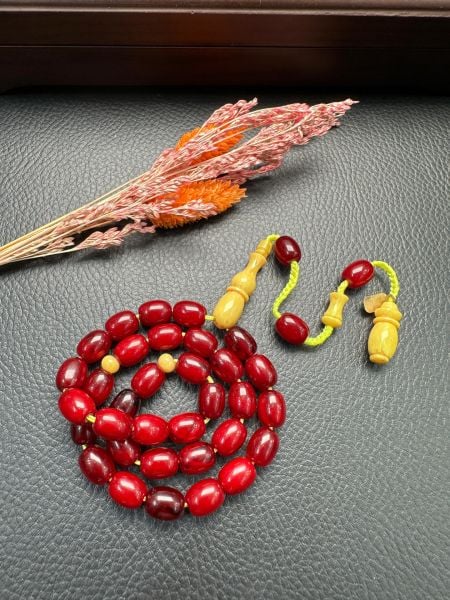 Kapsül Model Osmanlı Kolye Benzetmesi Sıkma Kehribar Tesbih