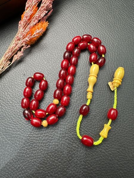 Kapsül Model Osmanlı Kolye Benzetmesi Sıkma Kehribar Tesbih