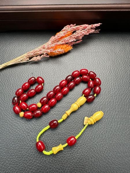 Kapsül Model Osmanlı Kolye Benzetmesi Sıkma Kehribar Tesbih