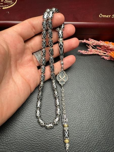 Kapsül Kesim Gümüş Kafes Tesbih