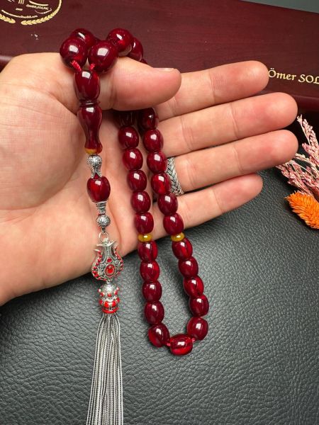 Osmanlı Benzetme Sıkma Kehribar Tesbih