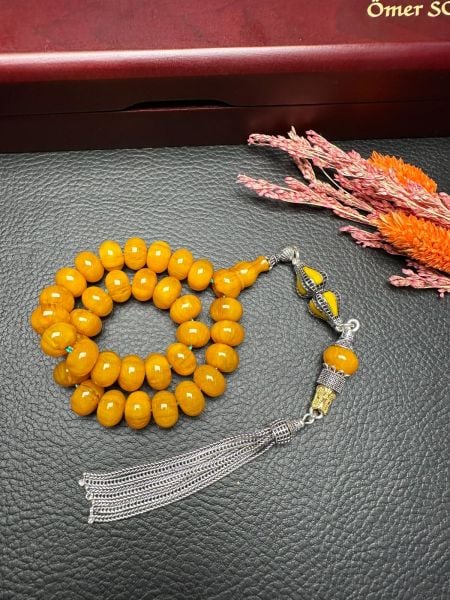 Sıkma Kehribar Tesbih