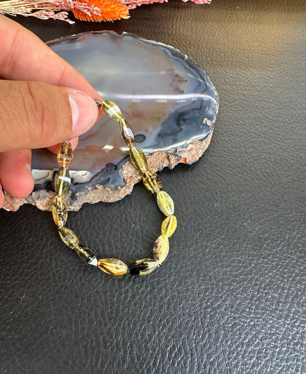 Damla Kehribar Bileklik