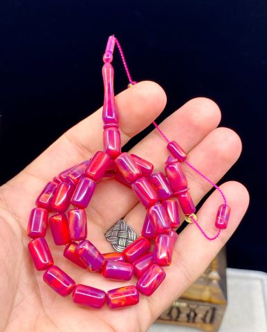 Kapsül Model Özel Renk Opal Doğal Taş Tesbih