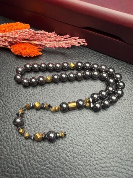 Küre Model Hematit Doğaltaş Tesbih