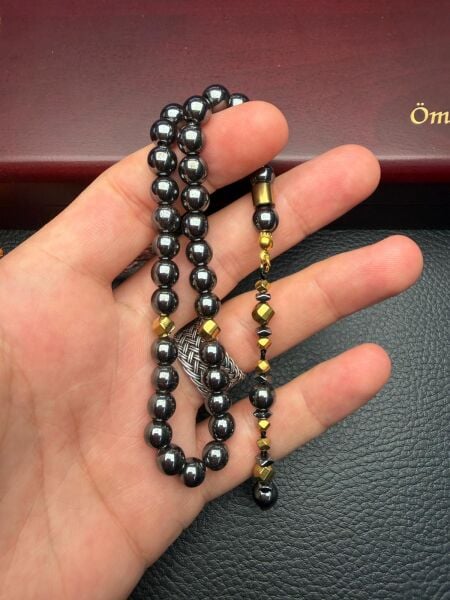 Küre Model Hematit Doğaltaş Tesbih