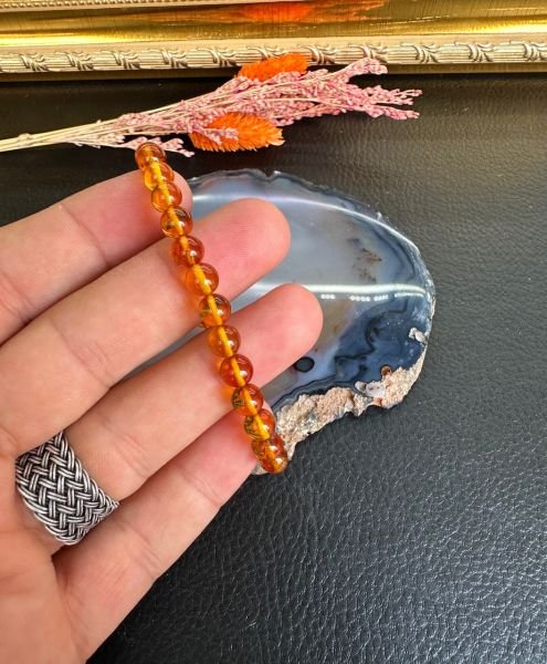 Damla Kehribar Bileklik