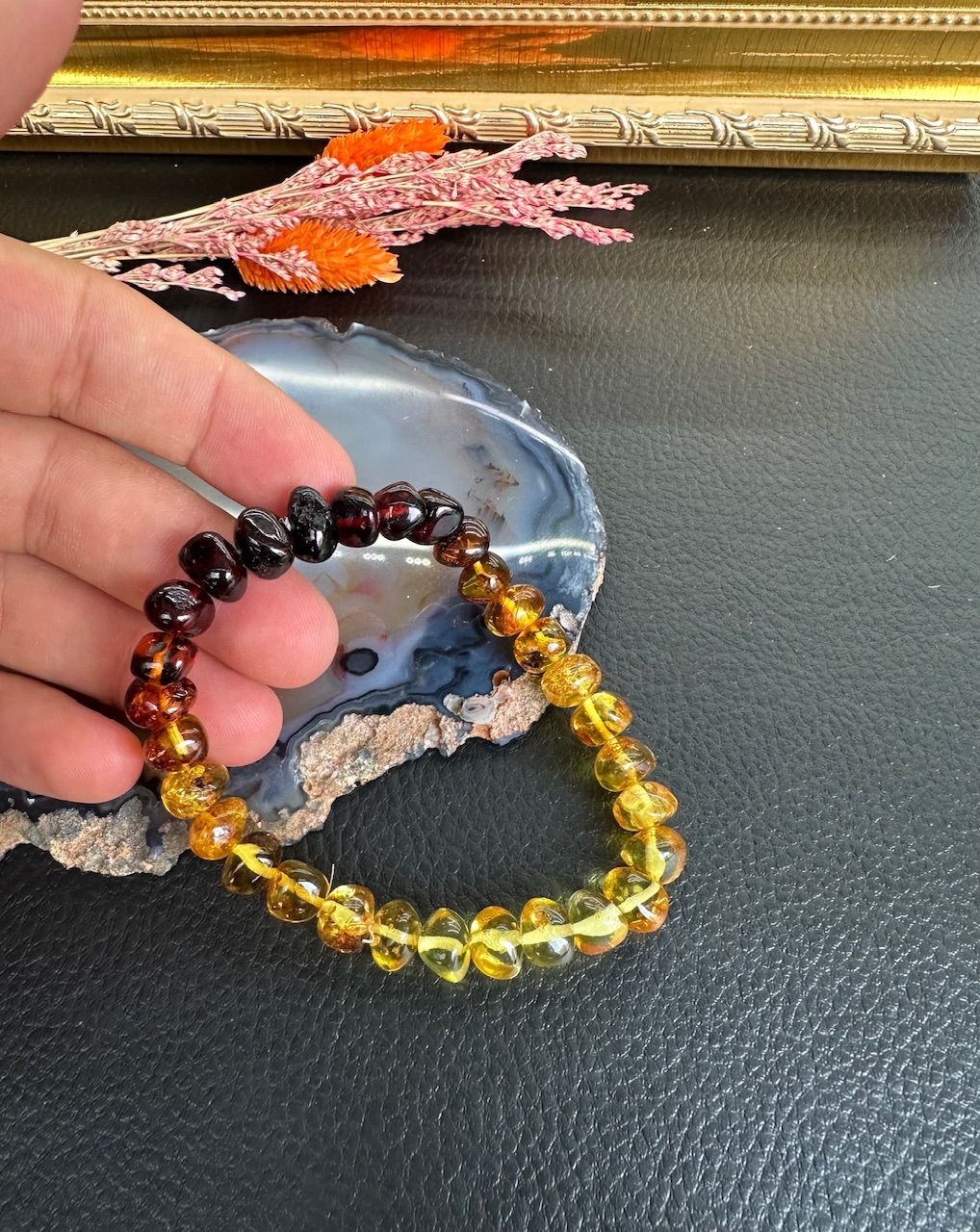 Damla Kehribar Bileklik