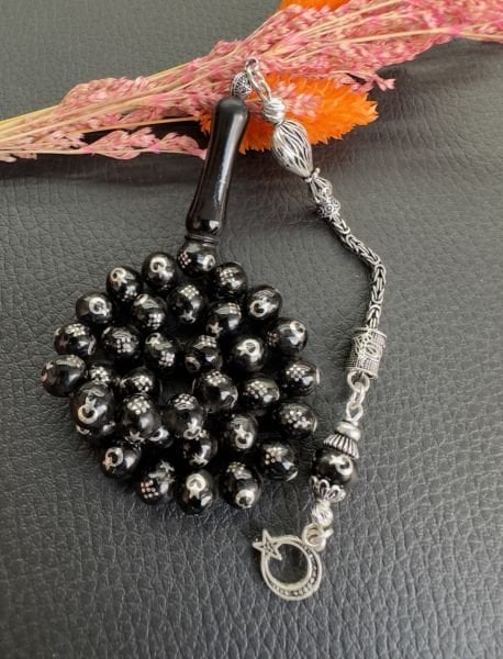 Uçlu Küre Model Ayyıldız Gümüş İşleme Erzurum Oltu Tesbih