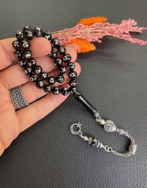 Uçlu Küre Model Ayyıldız Gümüş İşleme Erzurum Oltu Tesbih