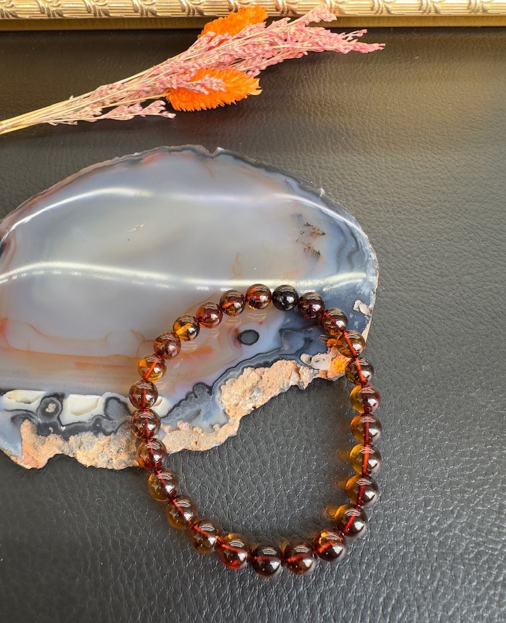 Damla Kehribar Bileklik