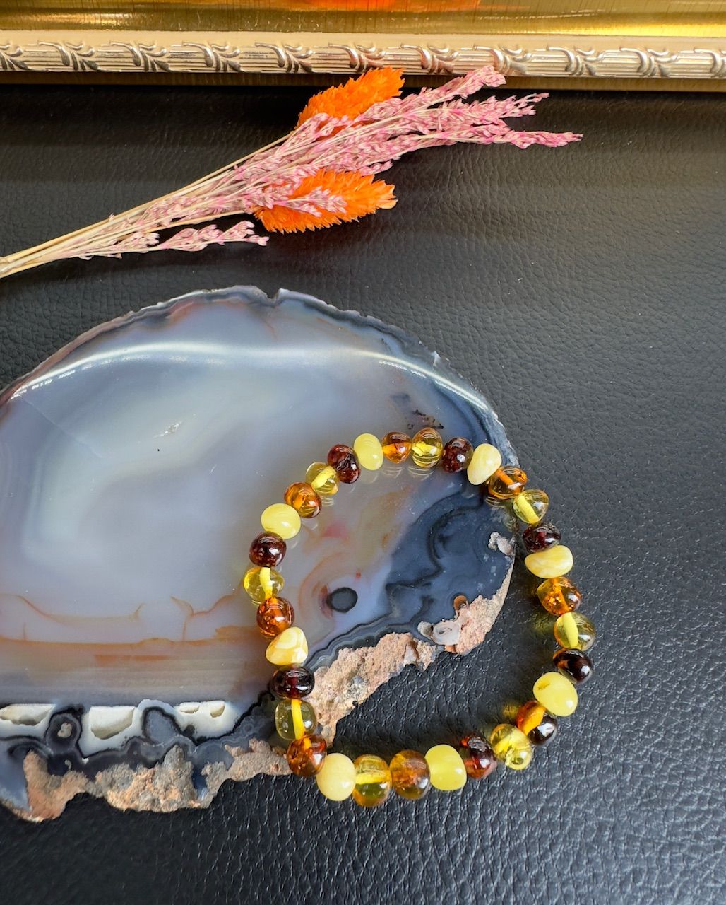 Damla Kehribar Bileklik