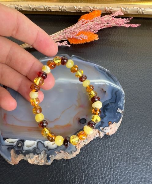 Damla Kehribar Bileklik