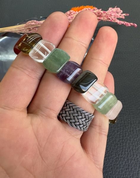 Rolex Model Karışık Doğal Taş Bileklik