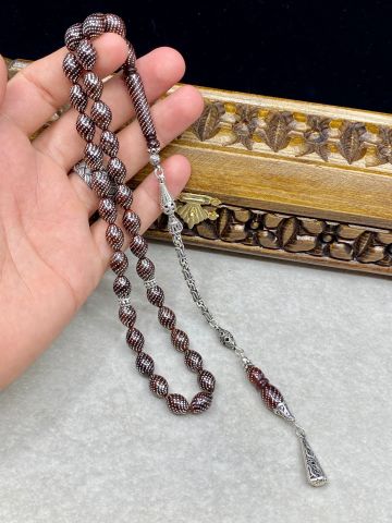 Beyzi Model 925 Ayar Gümüş İşleme Kuka Tesbih