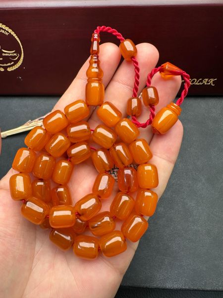 Kapsül Model Eski Osmanlı Sıkma Kehribar Tesbih