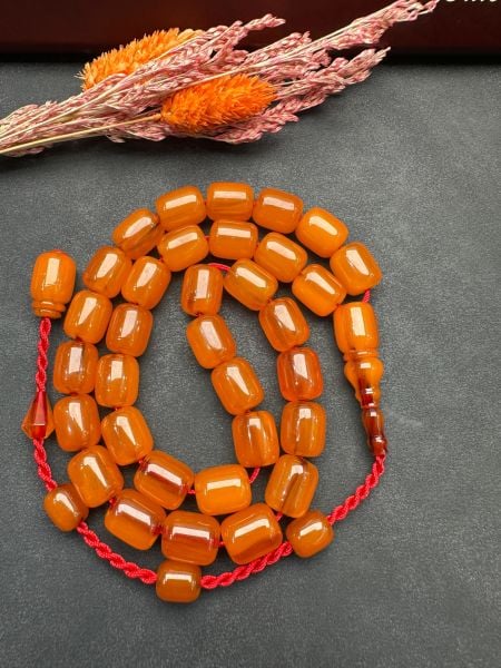 Kapsül Model Eski Osmanlı Sıkma Kehribar Tesbih