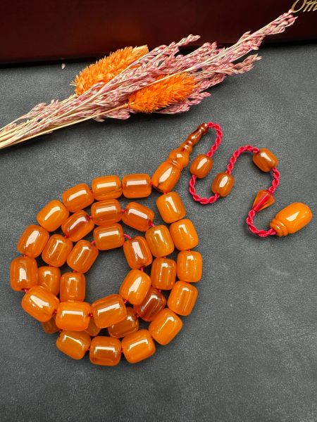 Kapsül Model Eski Osmanlı Sıkma Kehribar Tesbih