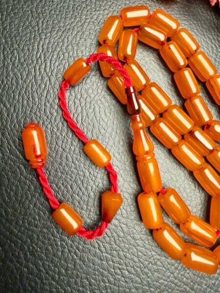 Kapsül Model Tıraşlı Osmanlı Sıkma Kehribar Tesbih