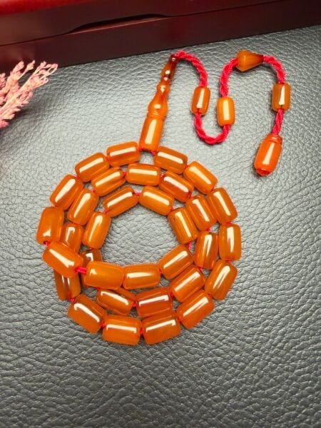 Kapsül Model Tıraşlı Osmanlı Sıkma Kehribar Tesbih