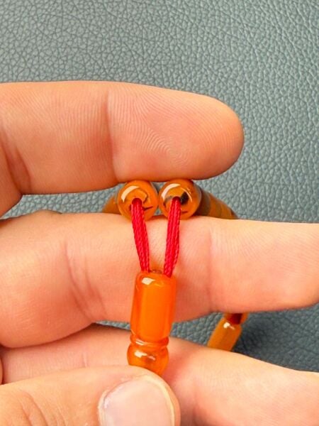 Kapsül Model Tıraşlı Osmanlı Sıkma Kehribar Tesbih