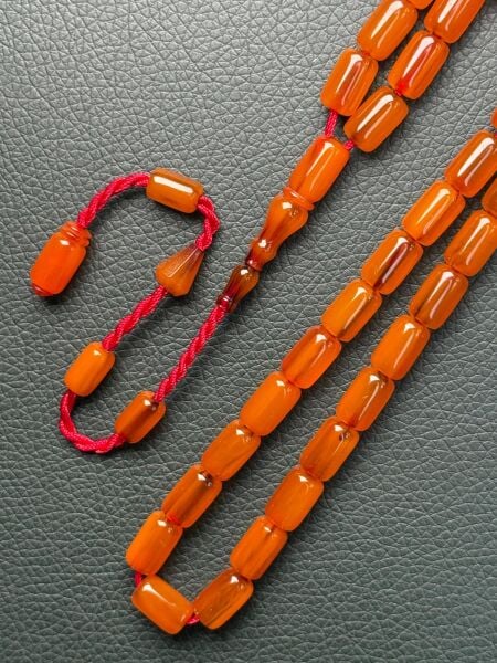 Kapsül Model Tıraşlı Osmanlı Sıkma Kehribar Tesbih