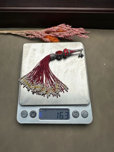 Özel Tasarım Bordo Renk Osmanlı Saray Püskül