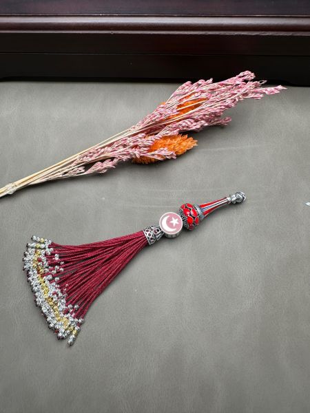 Özel Tasarım Bordo Renk Osmanlı Saray Püskül