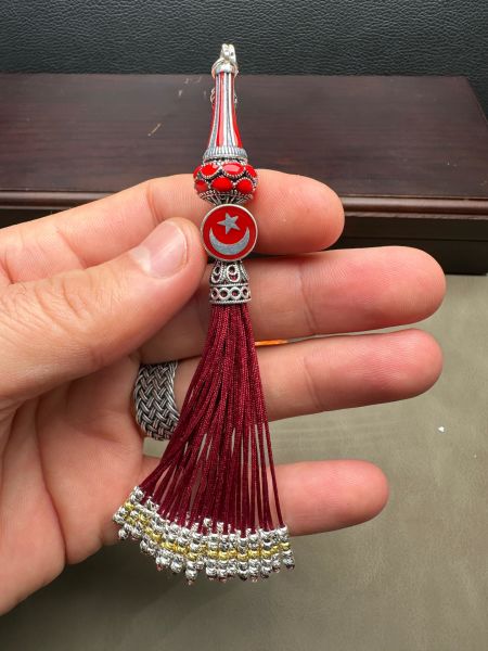 Özel Tasarım Bordo Renk Osmanlı Saray Püskül