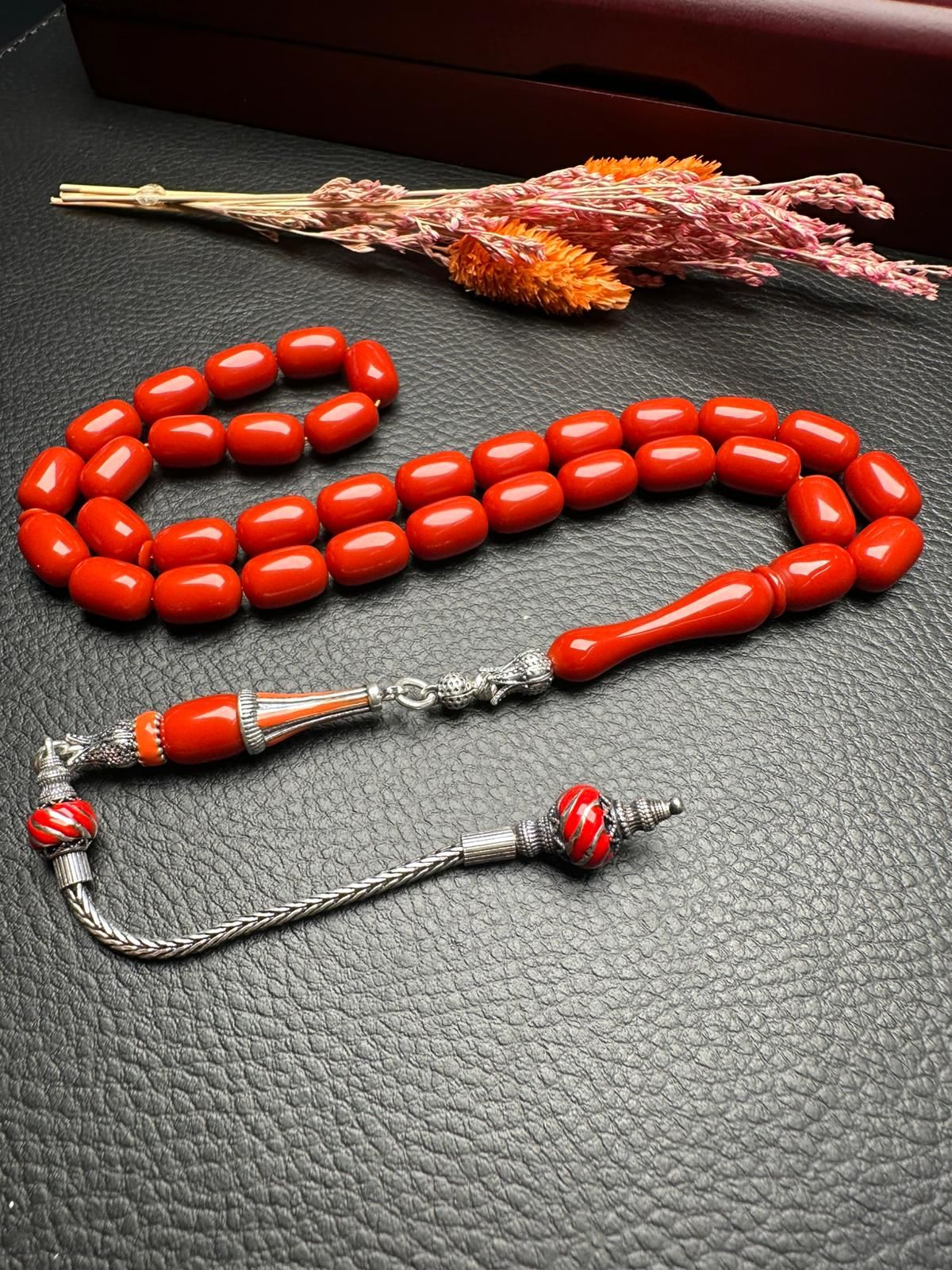 Sıkma Kehribar Tesbih