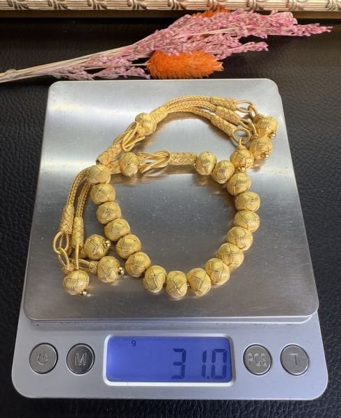 Zaza Model Altın Yaldız Gümüş Kazaz Tesbih