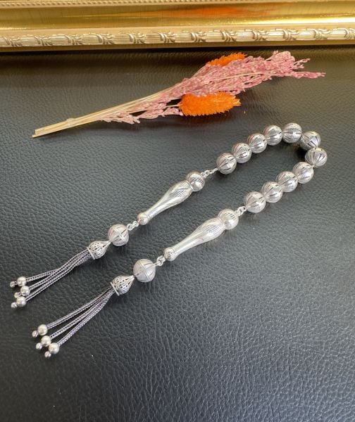 Küre Model Zaza Gümüş Tesbih