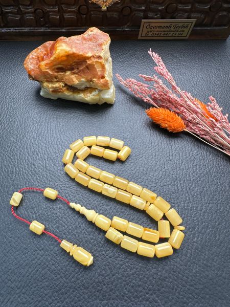 Usta İşçilikli Damla Kehribar Tesbih