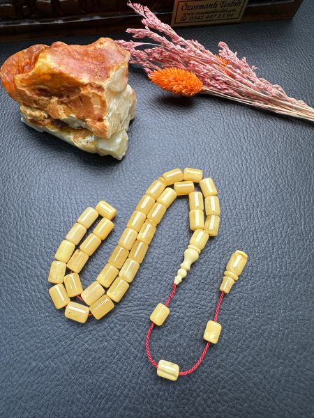 Usta İşçilikli Damla Kehribar Tesbih