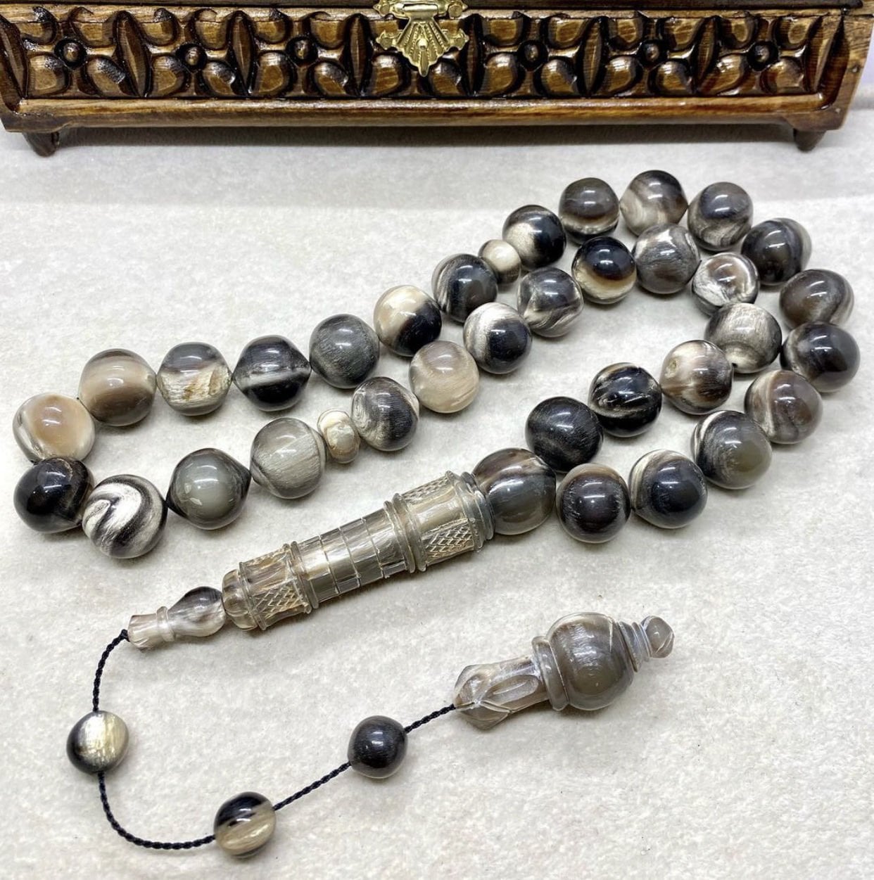 Küre Model Jumbo Boy Bufalo Boynuzu Tesbih