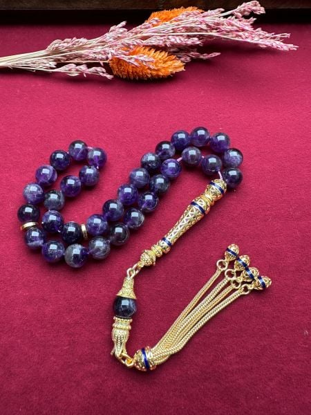 Küre Model Ametist Doğal Taş Tesbih