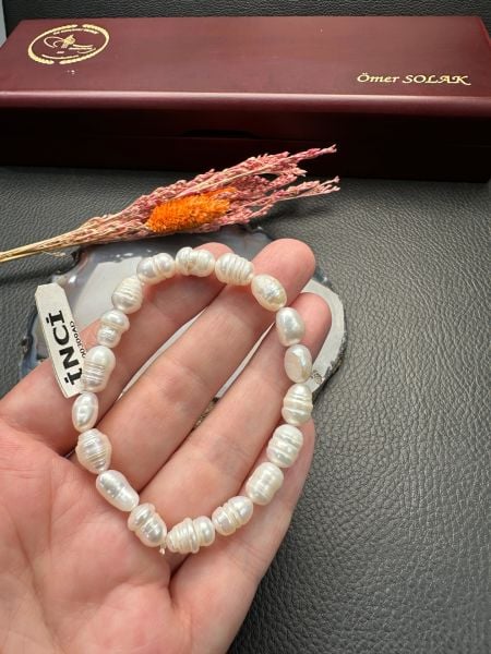 İnci Doğal Taş Bileklik